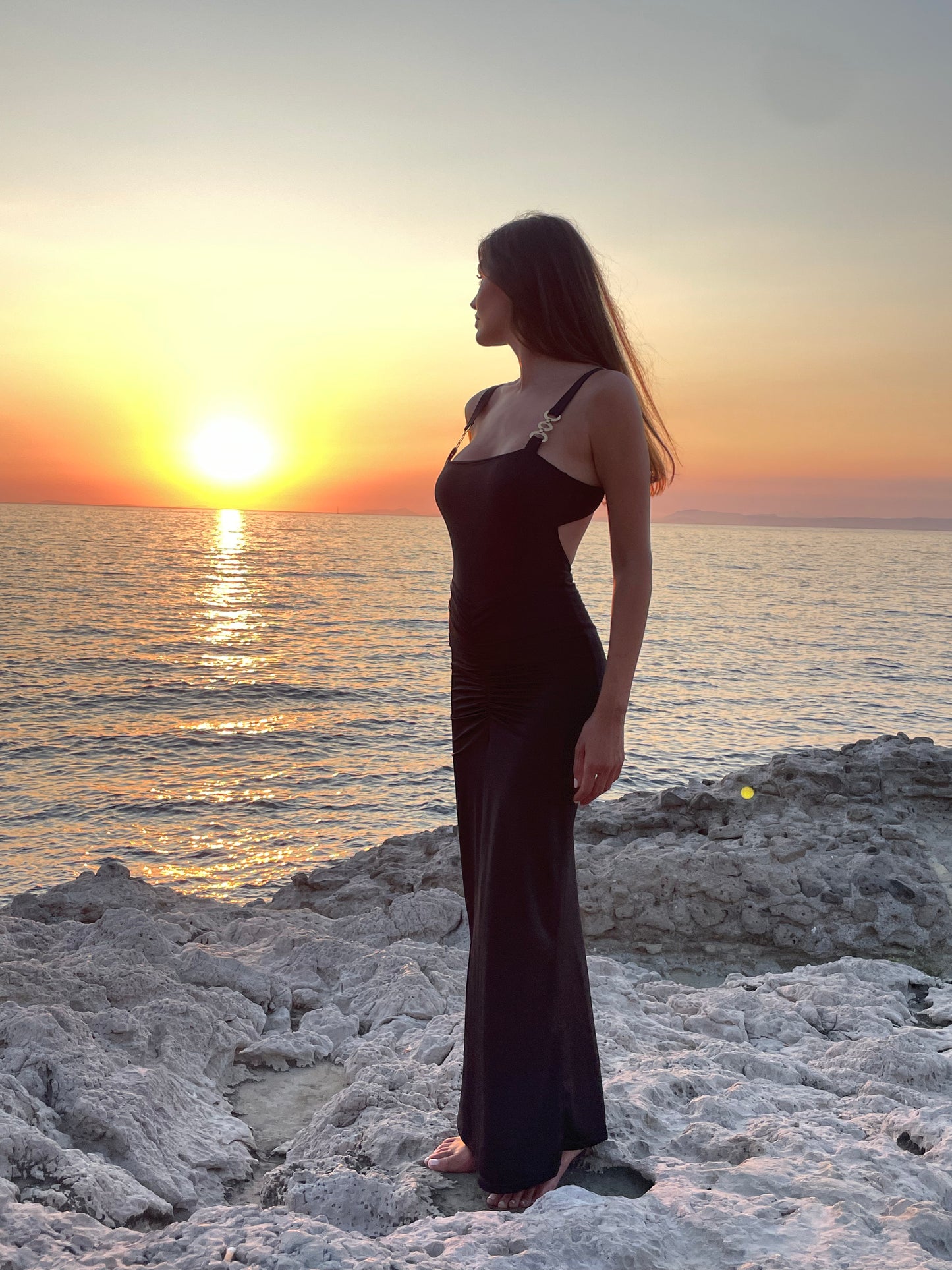MEDEA LONG SKIRT - BLACK